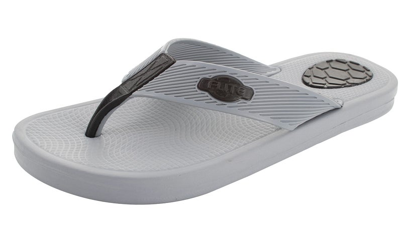 FLITE Men's Grey Black Flip Flops Thong Slipper -8 UK/India (42 EU) (FLN115G) - Image 1