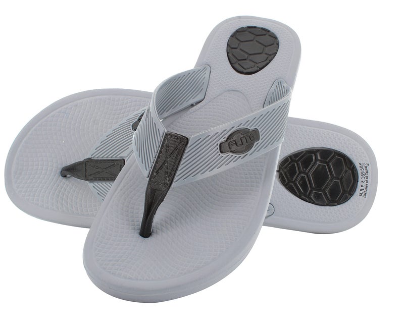FLITE Men's Grey Black Flip Flops Thong Slipper -8 UK/India (42 EU) (FLN115G) - Image 2