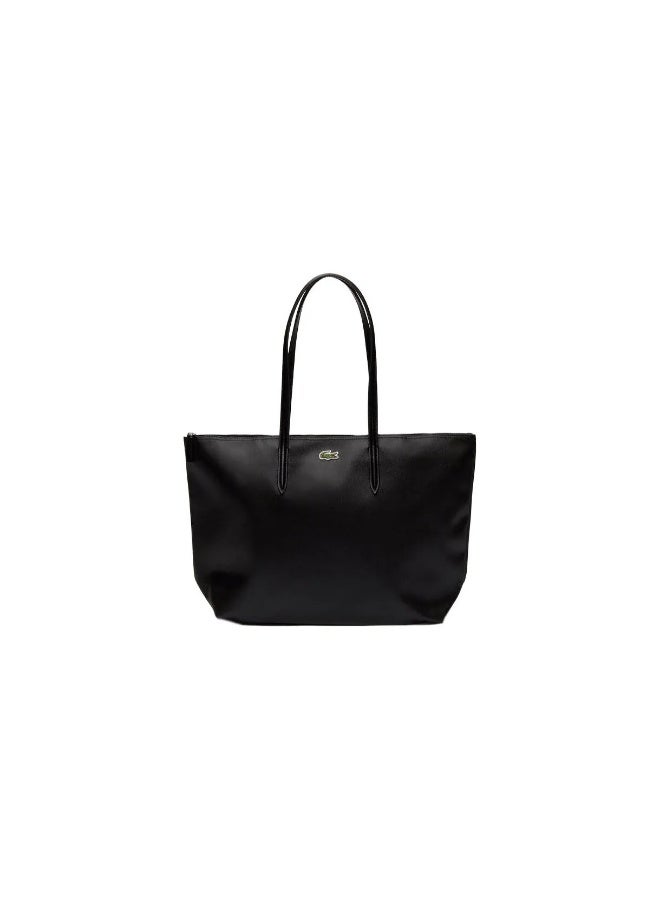 Lacoste Women's L12.12 Concept Fashion Versatile Large Capacity Large Size Zipper Handheld Shoulder Bag Tote Bag Large Black 35cm * 30cm * 14cm - Image 2