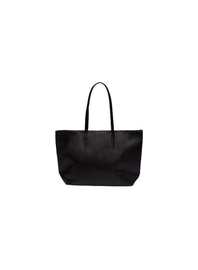 Lacoste Women's L12.12 Concept Fashion Versatile Large Capacity Large Size Zipper Handheld Shoulder Bag Tote Bag Large Black 35cm * 30cm * 14cm - Image 5