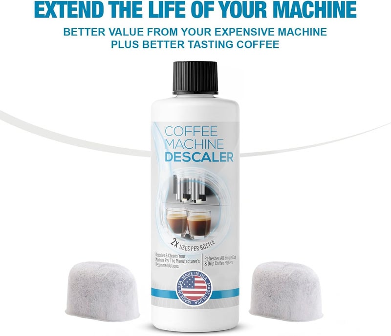FreshFlow Keurig Compatible Descaling Solution (1 Bottle, 2 Uses Plus 2 Filters) - Universal Descaler Cleaner Concentrate Kit For All 1.0 & 2.0 K-Cup Pod Machines and Espresso Machines - Image 5