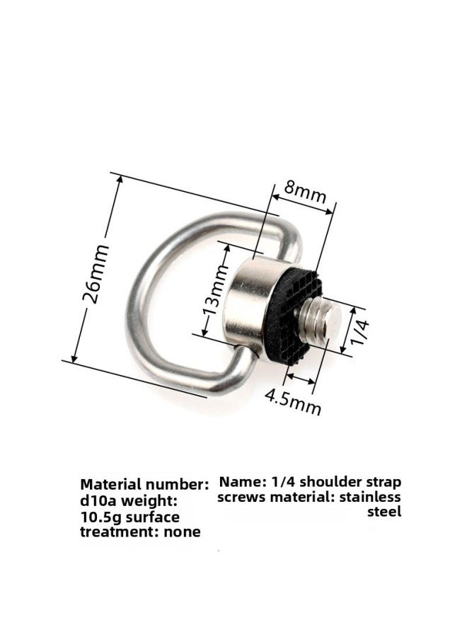 Generic Camera Shoulder Strap Screw Pan/tilt Stainless Steel Inch 1/4 Screw Strap Ring Screw Tripod Accessories Photography-Body Color:D14（3/8）  - Image 2