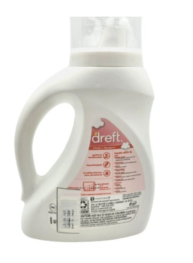 Dreft المرحلة 1: مسحوق غسيل ملابس الأطفال حديثي الولادة المضاد للحساسية (HE)، طبيعي للأطفال، حديثي الولادة، أو الرضع، 46 أونصة سائلة (عبوة من 2) - Image 3