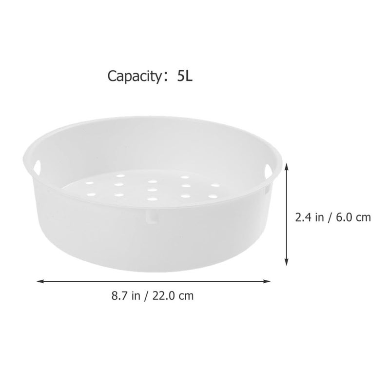 Stackable Plastic Steam Basket for 5L Electric Rice Cooker with Handle for Vegetables Meat - Image 3