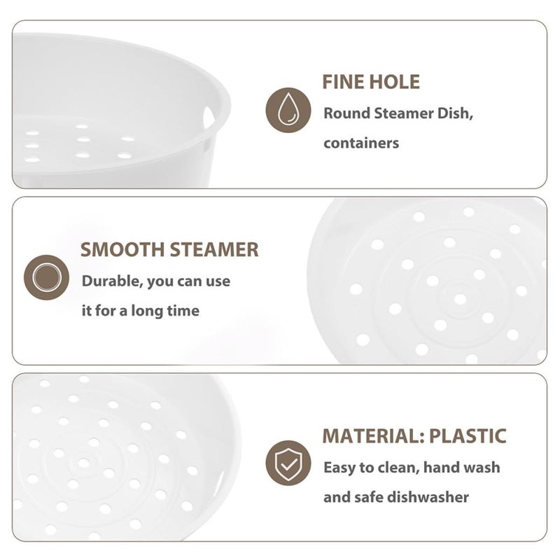 Stackable Plastic Steam Basket for 5L Electric Rice Cooker with Handle for Vegetables Meat - Image 4