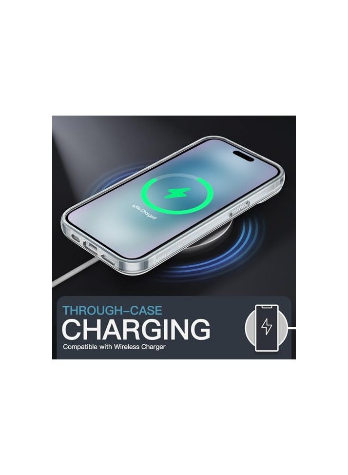 جي تيك حافظة JETech لهاتف iPhone 15 Plus مقاس 6.7 بوصة، غطاء ممتص للصدمات غير أصفر اللون، ظهر شفاف مضاد للخدش (شفاف) - Image 3