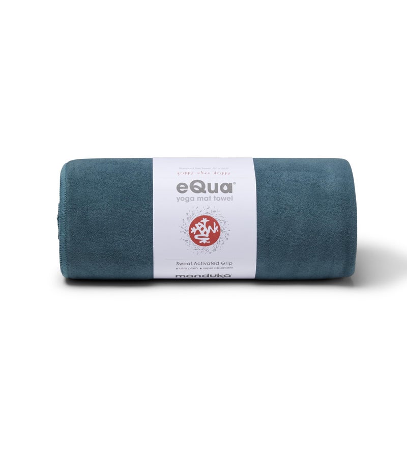 Manduka eQua Hot Yoga Mat Towel 72 Instant Moisture Activated Grip Ultra Soft Microfiber Quick Dry Daily Use Ready Lightweight Travel Friendly Mat Layer 72 x 265 inches Sage Solid - Image 2