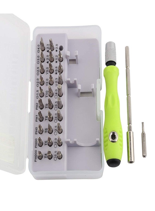 WiredCom® 30-in-1 Mini Screwdriver Set Magnetic Slot Wrench Bits Repair Tools Kit (Green) - Image 5