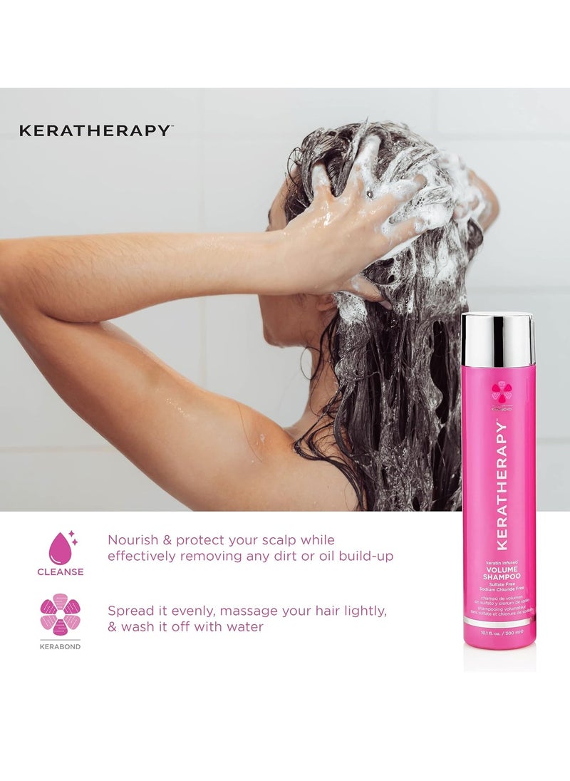 KERATHERAPY Keratherapy Keratin Infused Volume Conditioner, 10.1 fl. oz., 300 ml - Thin Hair Conditioner for Volume & Thickening - With Hemp Seed Oil, Indian Laurel Extract, Sea Kelp & Hydrolyzed Silk  - Image 3