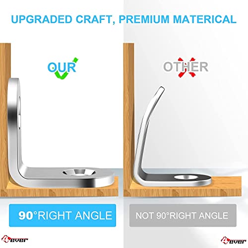 4 Ever 4ever L Shape Right Angle Glass Panel Shelf Clamp Holder Bracket Support Clip (Material :Zinc Alloy) (Single Shelf Button, Pack of 20) - Image 3