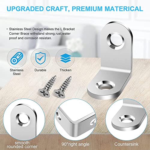 4 Ever 4ever L Shape Right Angle Glass Panel Shelf Clamp Holder Bracket Support Clip (Material :Zinc Alloy) (Single Shelf Button, Pack of 20) - Image 4