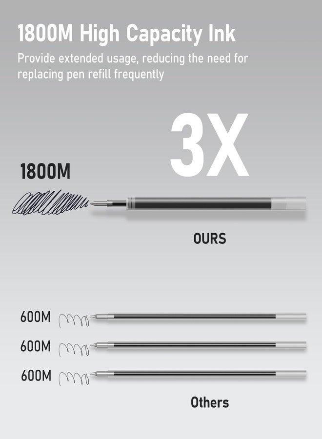 InkSlick 16 Pack Black Pens - 1.0mm Medium Point Ballpoint Pens | Smooth Writing Retractable Black Ink Pen for Nurses, Women, Adults, School, Office (Morandi-16pcs) - Image 4