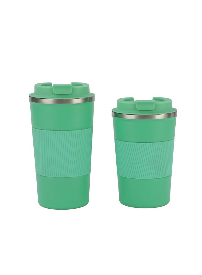 Marzo Green style 2 304 Stainless Steel Vacuum Coffee Cup, Portable Outdoor Travel Mug With Insulated Sleeve, Business Thermos Cup, Customizable - Image 1