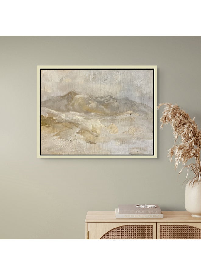 Art Decor Art Decor Framed Canvas Wall Art of Abstract Mountain Landscape Neutral Tones Mountain Print Wall Decor for Home Office Living Room Bedroom Gifting  - Image 2