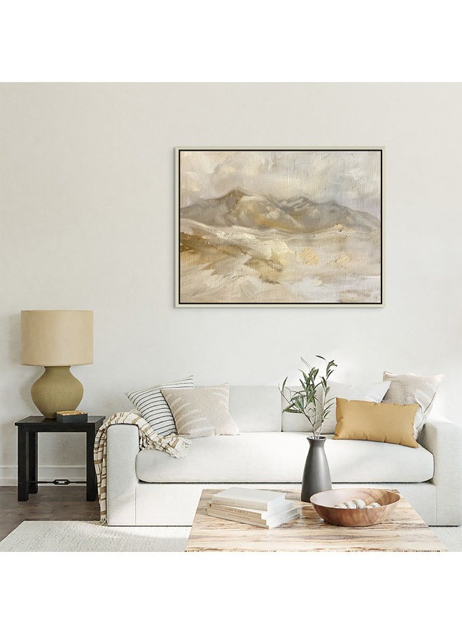 Art Decor Art Decor Framed Canvas Wall Art of Abstract Mountain Landscape Neutral Tones Mountain Print Wall Decor for Home Office Living Room Bedroom Gifting  - Image 3