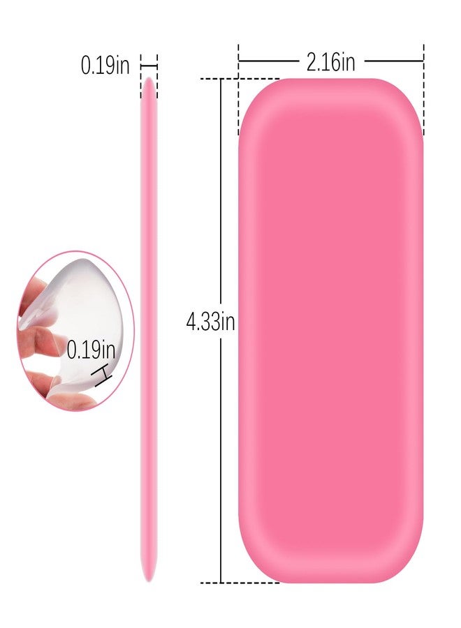 Rolybag 4Pcs Silicone Lash Pad Silicone Eyelash Extension Pad Loose False Lashes Holder Pad Lash Grafting Gasket Pallet Reusable Silicone Pad Eyelash for Women Lash Extension Supplies Tools (Pink) - Image 4