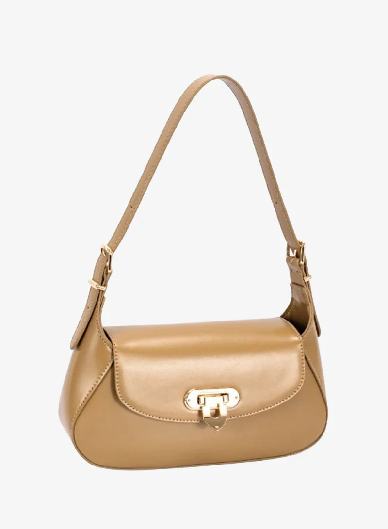 David jones leather shoulder bag in cm7484-1- Flap dual wear casual style bag- French design chic bag for all styles