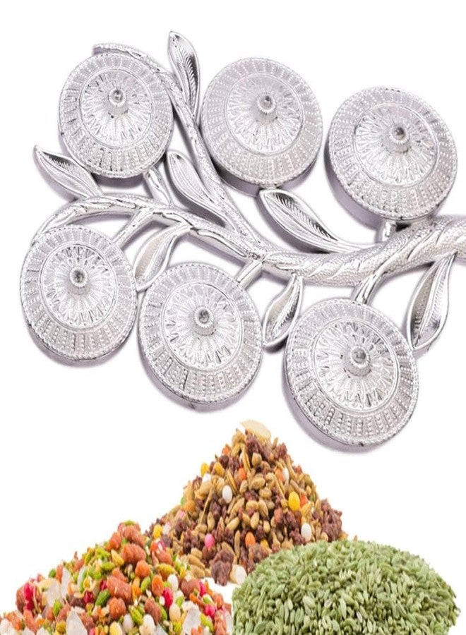 Drumstone (𝐒𝐩𝐞𝐜𝐢𝐚𝐥 𝟏𝟓 𝐘𝐞𝐚𝐫𝐬 𝐖𝐚𝐫𝐫𝐚𝐧𝐭𝐲) Multipurpose 6 Storage Tree Shape Decorative Mukhwas Dani/Serving Tray Platter for Dry Fruits, Snacks, Mouth Fresheners & Party Serving - Image 2