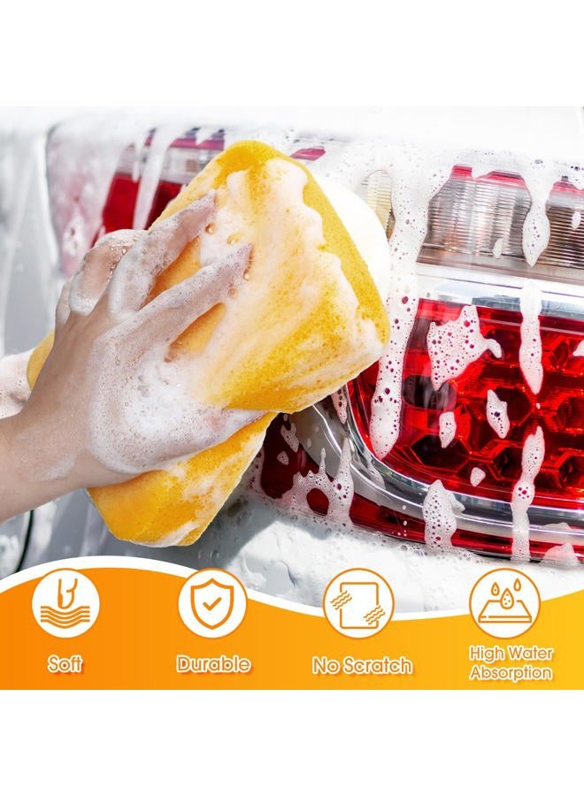 Tioncy 24 Pcs Large Sponges Bulk 7.5 x 5.5 x 1.9 Inch Grouting Car Wash Foam Cleaning and Washing Sponge Commercial Foam Large All Purpose for Cleaning Dishes Car Tile Bike - Image 4