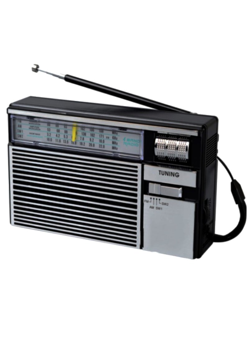 Retro Portable AM/FM/SW Radio, Transistor Radio with Loud 3W Speaker, Battery or DC Powered, Ideal for Home, Outdoor, and Emergency Use – Model BJL-667  - Image 1