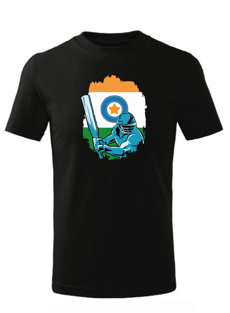Short Sleeve Round Neck Tshirt for the Indian cricket team (Design 5)  - Image 1