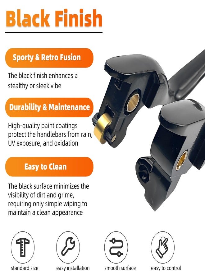 S SYUU Black Brake Clutch Hand Lever Sets Pairs Aftermarket Part for Harley Davidson Touring Street Glide FLHX FLX FLT FLHT Road Glide FLTRX 2014-2016 - Image 5