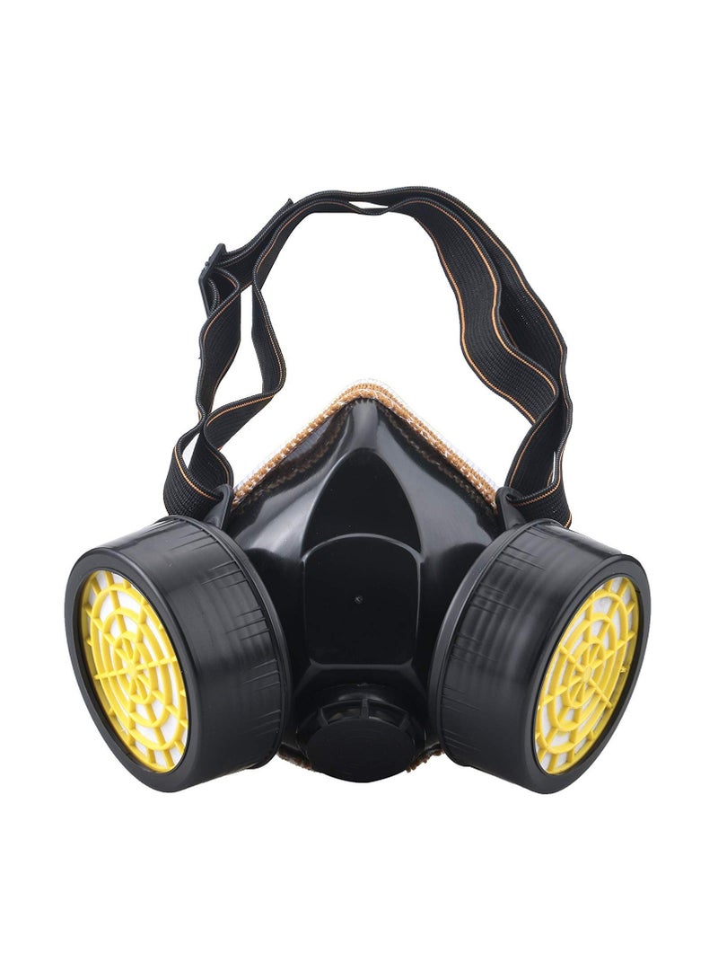 Industrial Gas Chemical Anti-Dust Paint Respirator Mask Glasses Goggles Set. - Image 1