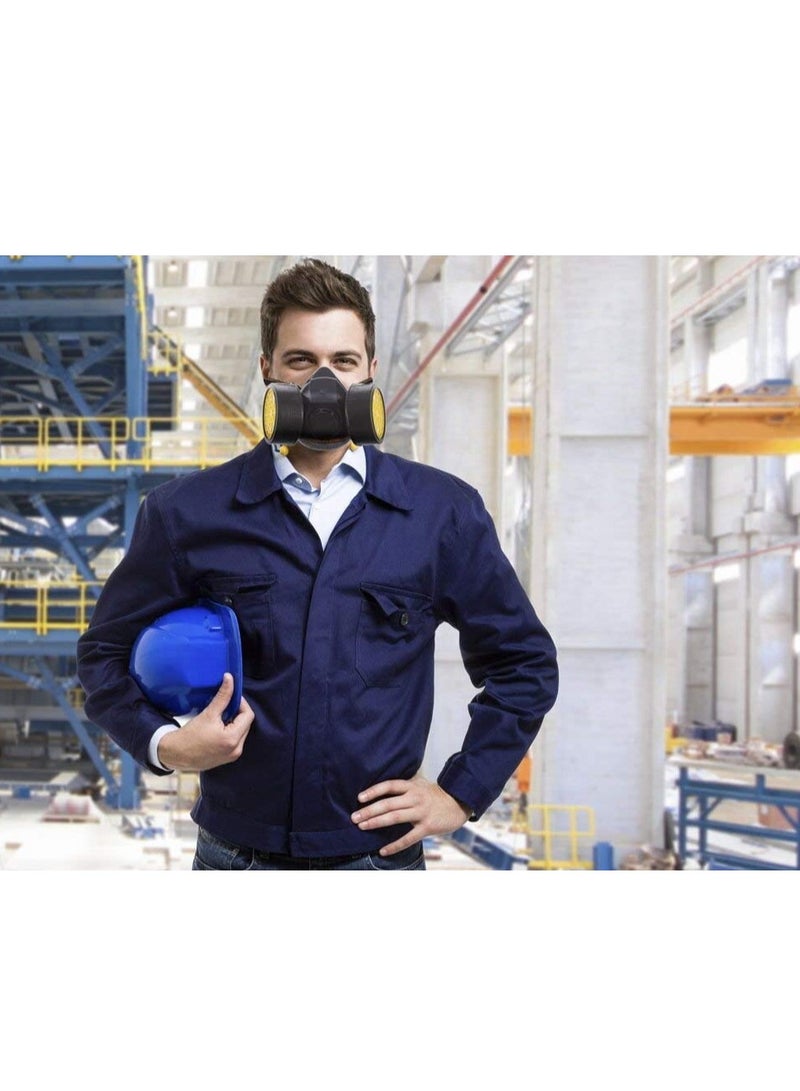 Industrial Gas Chemical Anti-Dust Paint Respirator Mask Glasses Goggles Set. - Image 3