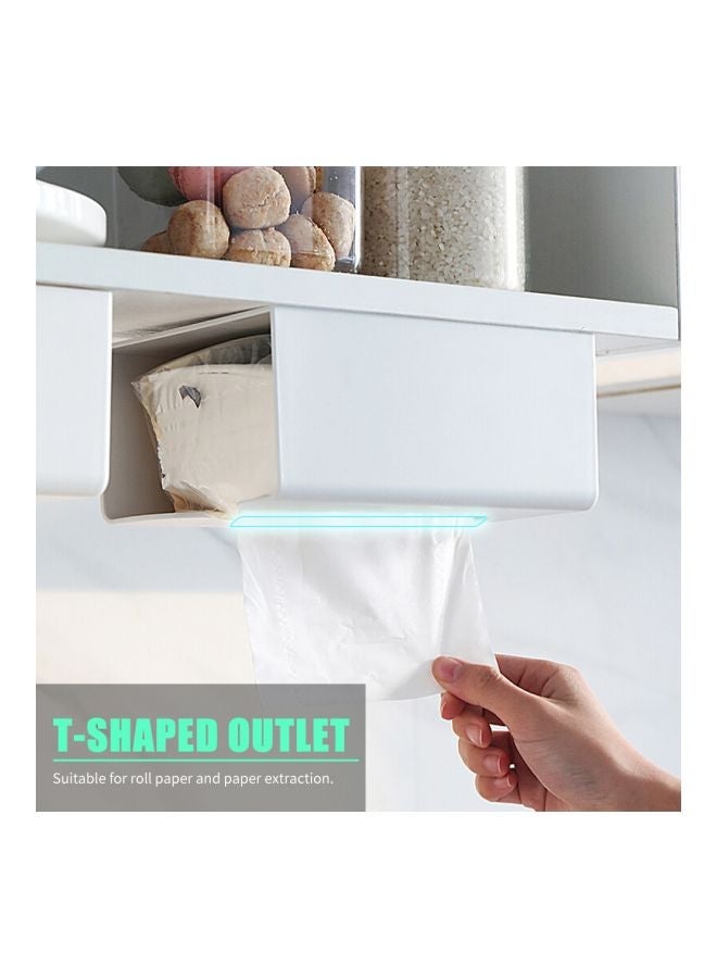 NIBEMINENT Wall Mounted Tissue Holder White 19.5x13.5x8.5centimeter - Image 3