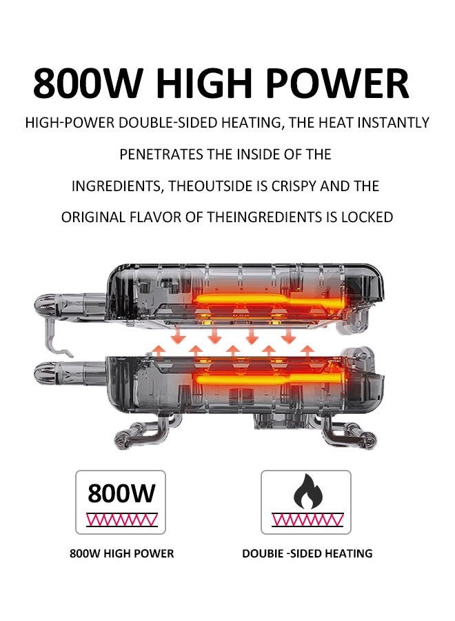 DSP 6 in 1 Multi Snacks Maker,Waffle Maker,Sandwich Maker,Panini Press,Donut Maker,Walnut Maker,Madeilne Cake,With Removable Non-stick Plates,Automatic Temperature Adjustment & Indicator Lights,800 KC1238 - Image 5