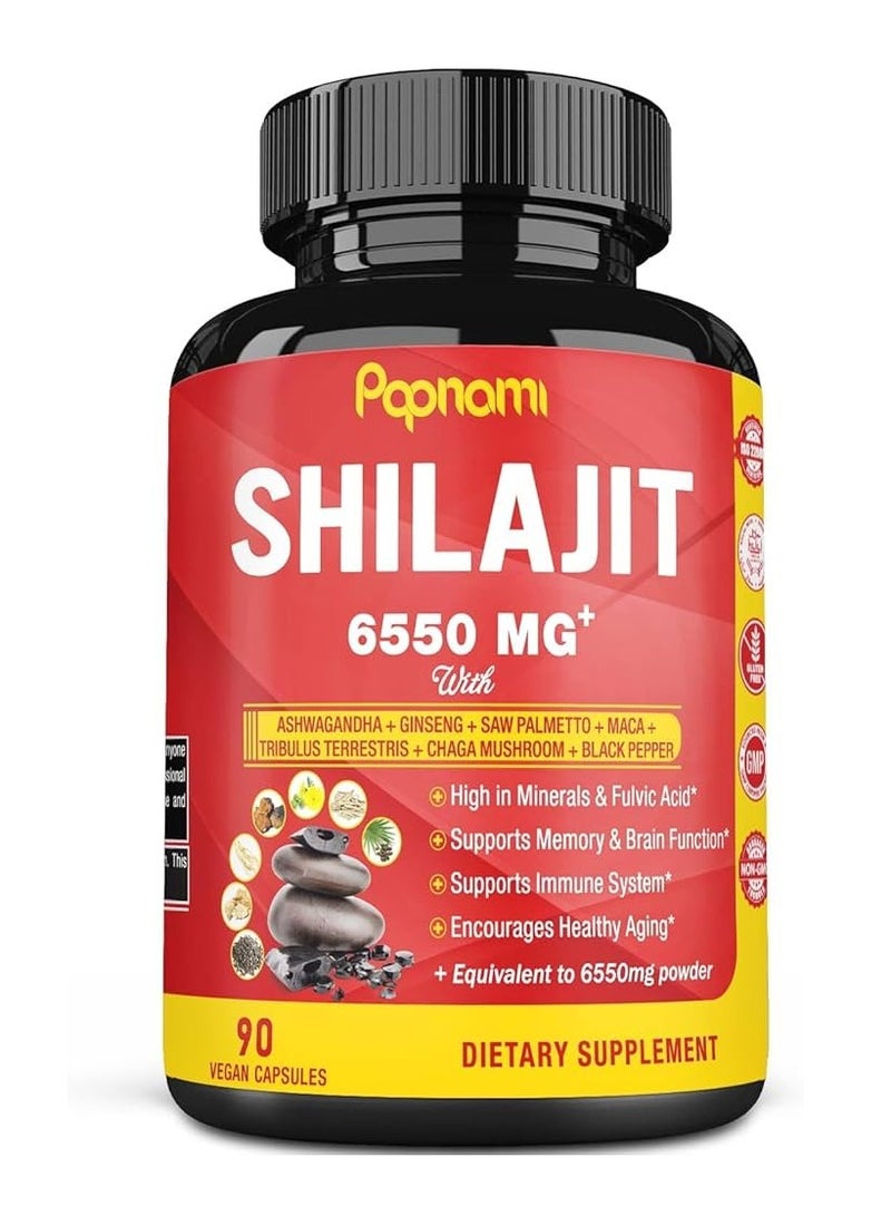 Papnami Shilajit Extract Capsules Equivalent To 6550Mg 3 Months Supply 90 Capsules - Image 1