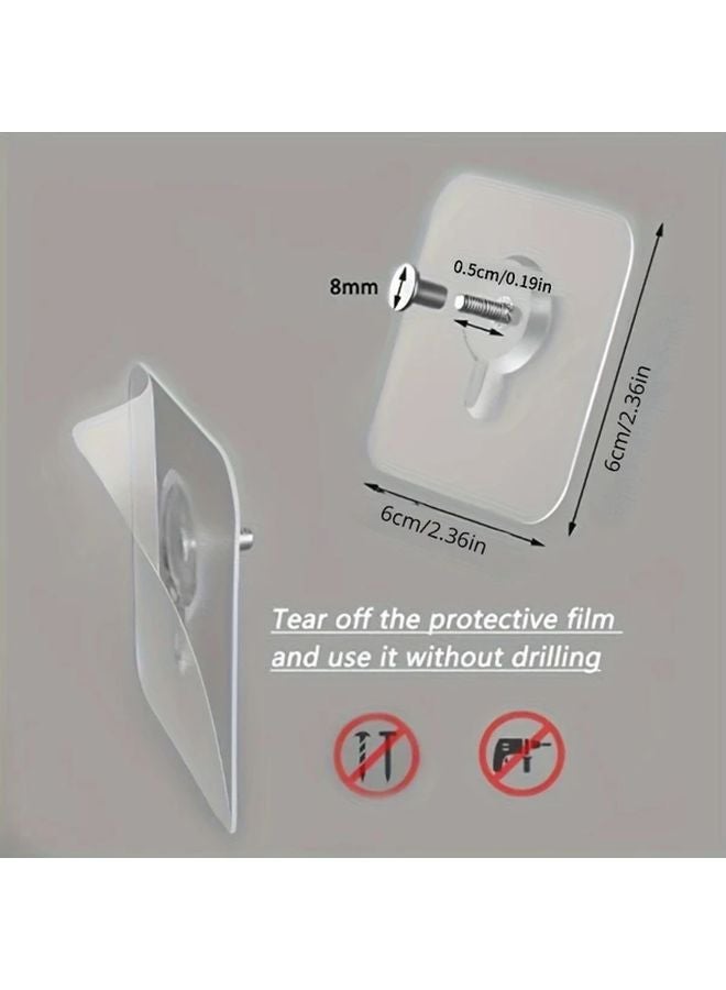10pcs No Drill Traceless Adhesive Tile Hanging Hook For Photo Wall Without Nails - Image 4