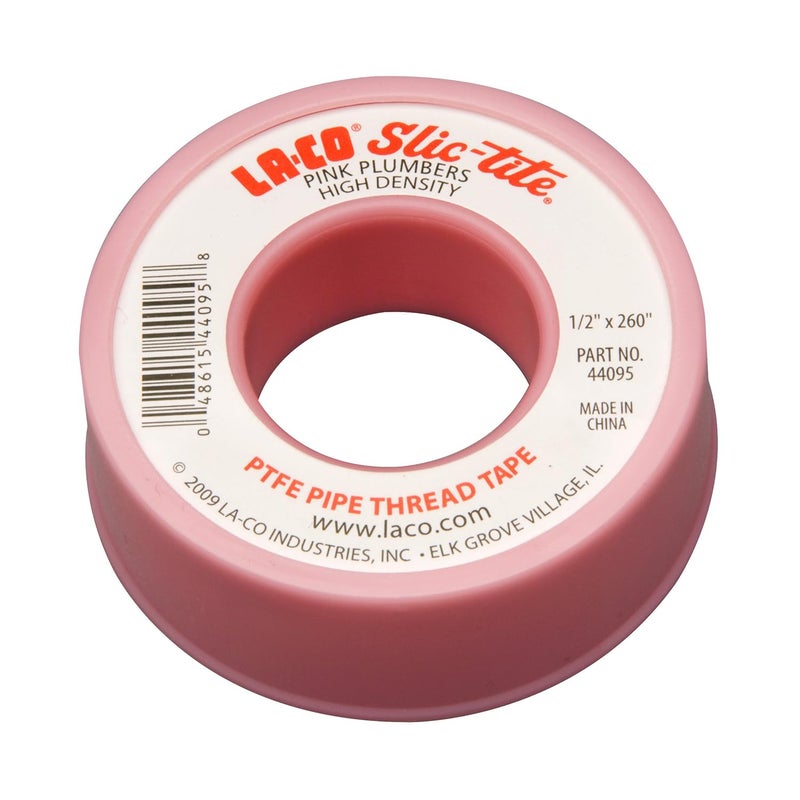44095 Slic-Tite PTFE Pipe Thread Tape, Premium Grade [260" Length, 1/2" Wide], Pink