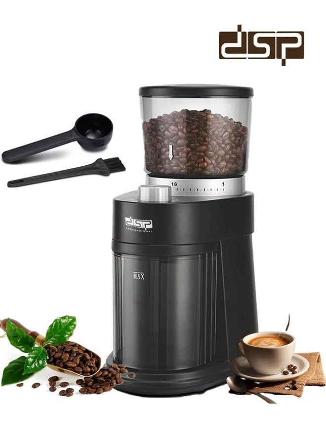 DSP Burr Coffee Grinder Electric,Adjustable Burr Grinder with 31 Precise Grind Settings for 12 Cups,Auto-Stop, Easy Clean,KA3083 Black - Image 1