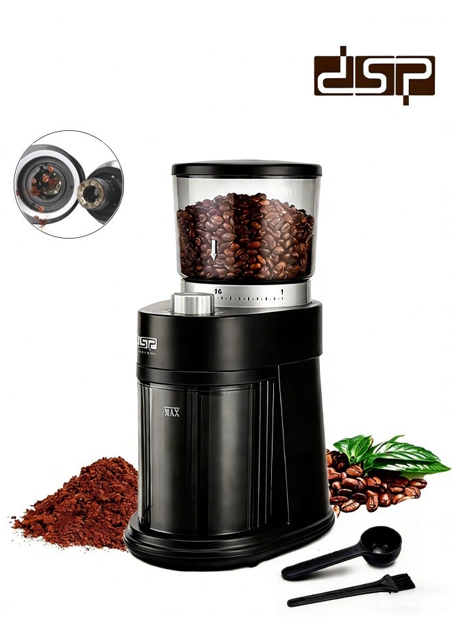 دي اس بي مطحنة قهوة كهربائية لدغ ، 31 إعدادات طحن ومؤقت 60 ثانية ، مطحنة لدغ مسطحة للإسبريسو إلى الصحافة الفرنسية ، عملية بلمسة واحدة ، ضوضاء منخفضة ومضادة للكهرباء الساكنة ، 2-12 كوب ، كا 3083 - Image 1