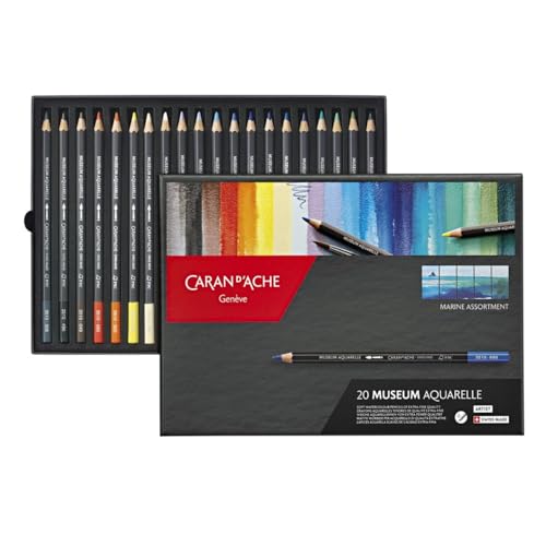 Caran d'Ache Caran Dache Museum Aquarelle Pencil Sets Marine set of 20 colours 3510920 - Image 1