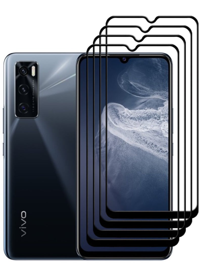 ACLIX 4 Pieces Antistatic ESD Dustproof Premium Quality High Definition Tempered Glass Screen Protector Designed For vivo V20 SE - Image 1