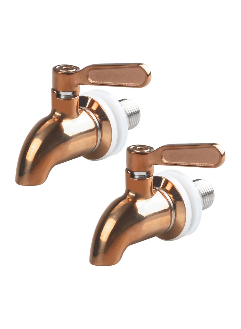 عام 2 قطعة صنبور موزع مشروبات، صنبور موزع مشروبات من الفولاذ المقاوم للصدأ صنبور صنبور صنبور معدني بديل مصقول - Image 1