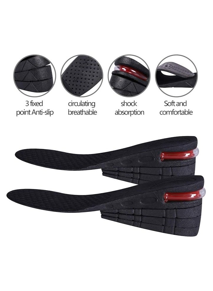 4-Layer Unisex Height Increasing Insole Lift Men's Women's Insole Lift Kit Air Cushion Heel Insert 4-Layer (3.54"/9cm)