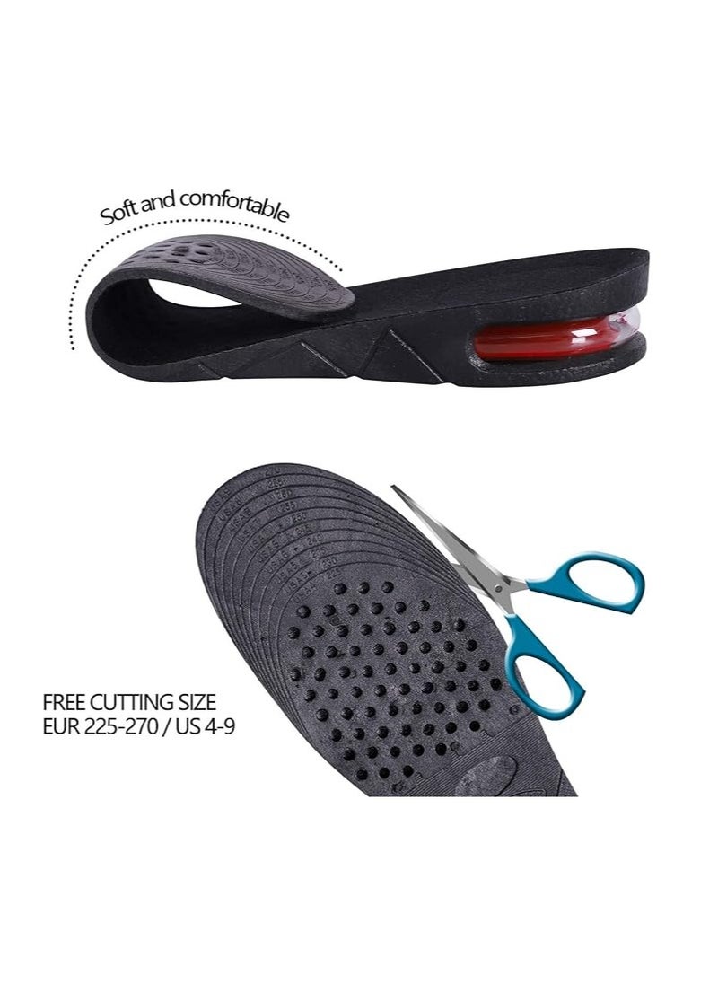 4-Layer Unisex Height Increasing Insole Lift Men's Women's Insole Lift Kit Air Cushion Heel Insert 4-Layer (3.54"/9cm)