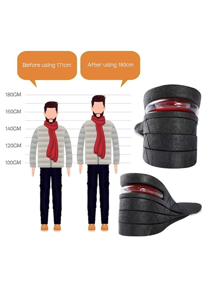 4-Layer Unisex Height Increasing Insole Lift Men's Women's Insole Lift Kit Air Cushion Heel Insert 4-Layer (3.54"/9cm)