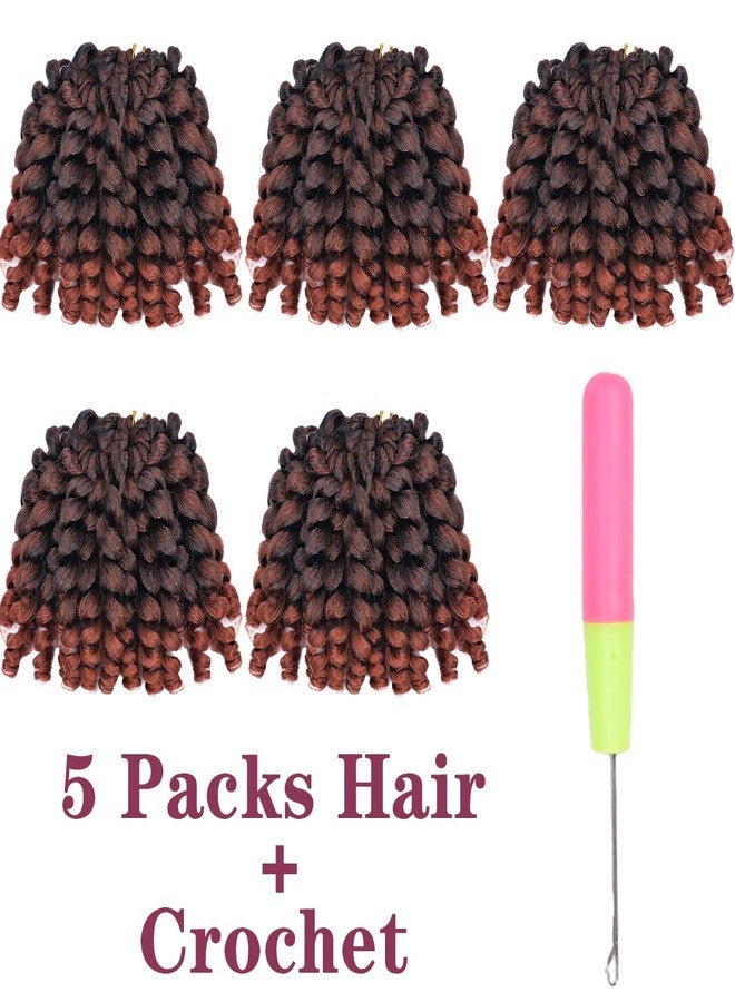 Luoyudu Wand Curl Crochet Braids Hair 8 Inch Jamaican Bounce Crochet Hair 80g/pcs Wand Curl Colored Crochet Braids T350 Ringlet Twist Hair Extension Crochet Hair (5pcs,T350) - Image 3