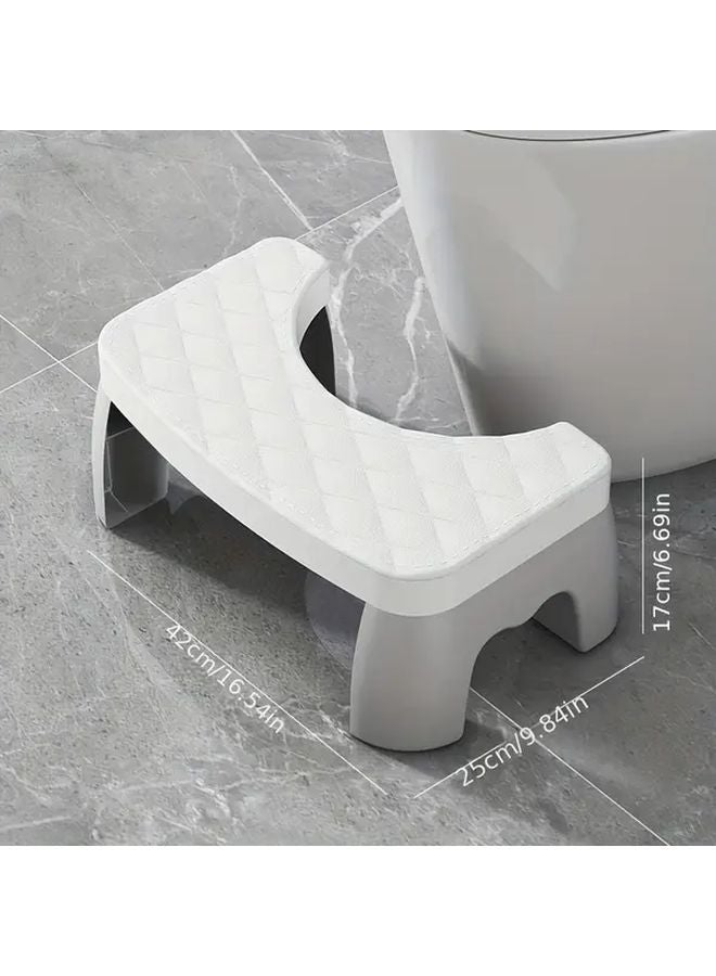 Pure White Adult Squat Toilet Stool Waterproof Foot Stool For Christmas Halloween Gift - Image 1