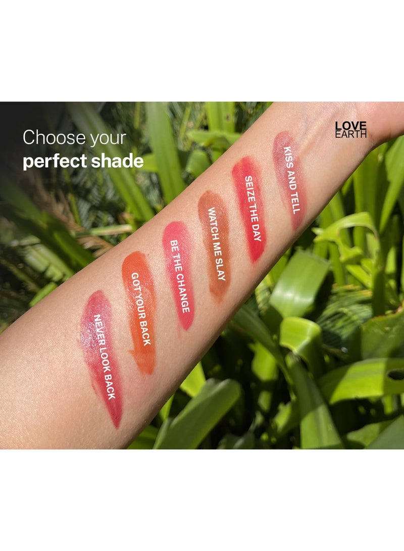 Love Earth Lip Tint & Cheek Tint Multipot-Watch Me Slay With Richness Of Essential Oils And Vitamin E For Lips, Eyelids & Cheeks, Matte Finish - Caramel Brown - Image 3