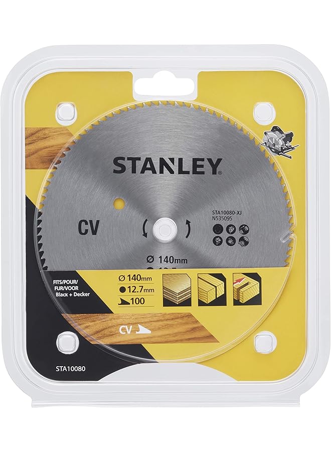 Stanley Sta10080 Xj Circular Saw Blade 140 Mm X 12.7 Mm 100T