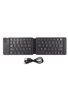 Zero Ultrathin Foldable Wireless Keyboard 3 Devices Mini Portable Rechargeable Bluetooth Keyboard 64 Keys Compatible with Ios Windows Android Tablet Laptop Phone  - Image 1