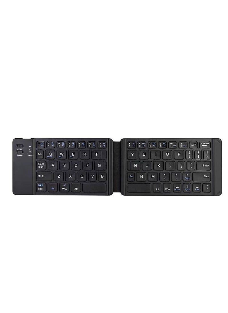 Zero - Ultrathin Foldable Wireless Keyboard 3 Devices Mini Portable Rechargeable Bluetooth Keyboard 64 Keys Compatible with Ios Windows Android Tablet Laptop Phone - Image 1