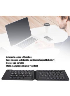 Zero Ultrathin Foldable Wireless Keyboard 3 Devices Mini Portable Rechargeable Bluetooth Keyboard 64 Keys Compatible with Ios Windows Android Tablet Laptop Phone  - Image 5