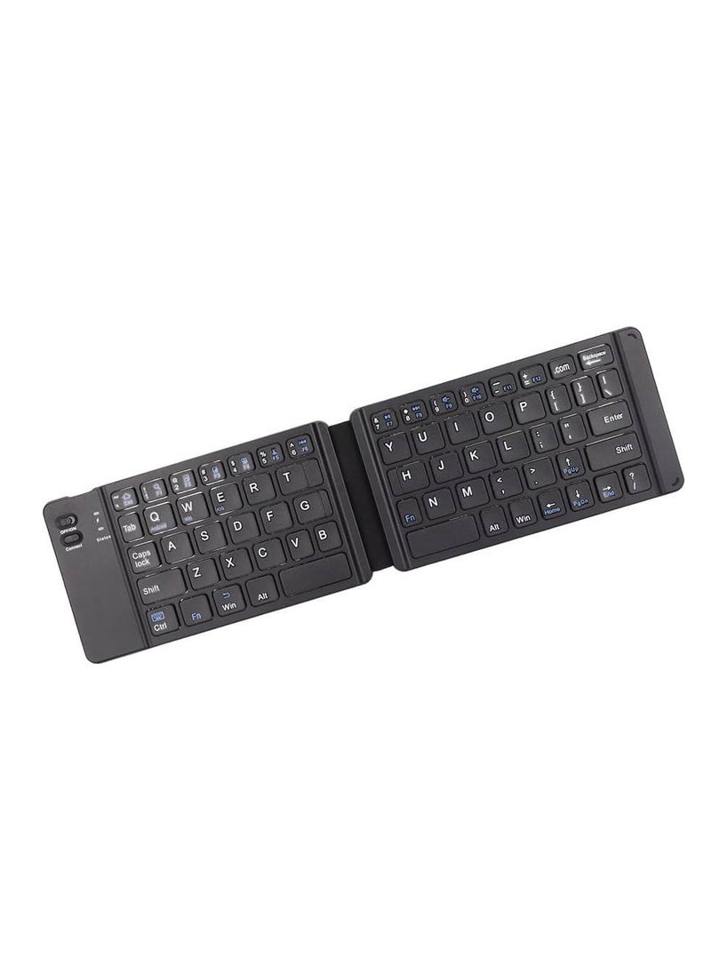 Zero Ultrathin Foldable Wireless Keyboard 3 Devices Mini Portable Rechargeable Bluetooth Keyboard 64 Keys Compatible with Ios Windows Android Tablet Laptop Phone  - Image 3