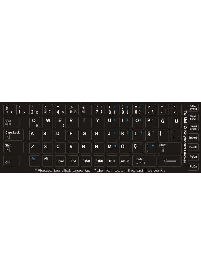 ANKA Turkish Q Black Keyboard Label